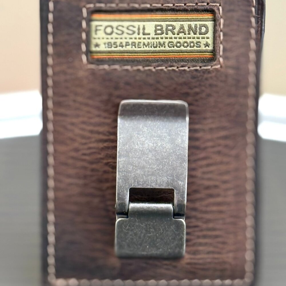 Leather Card Case Wallet w/ Money Clip